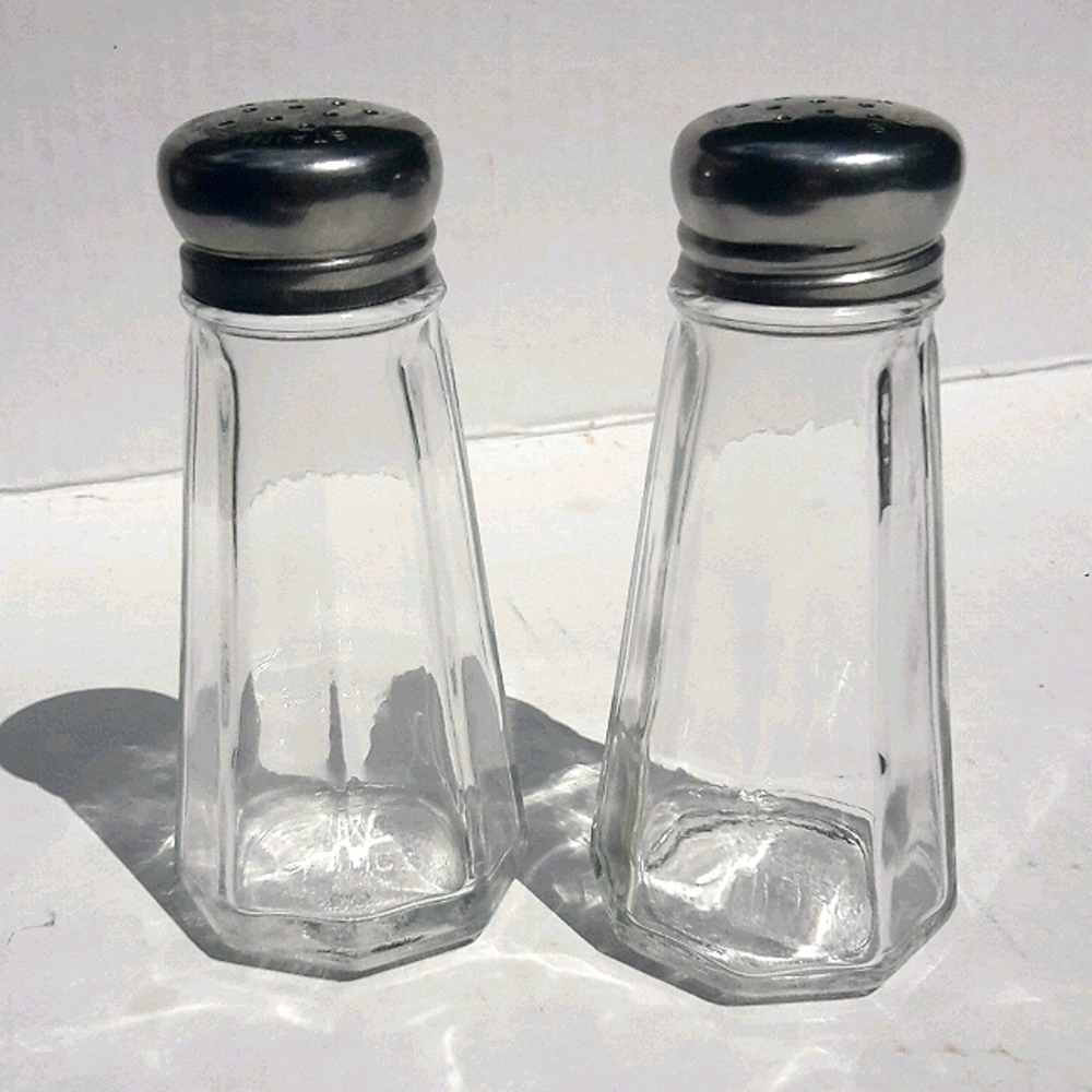 Westinghouse Gemco Salt Pepper Shakers Clear Glass